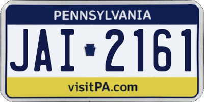 PA license plate JAI2161