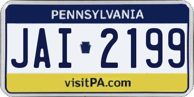 PA license plate JAI2199