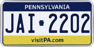 PA license plate JAI2202