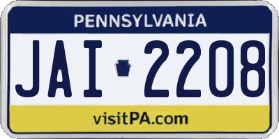 PA license plate JAI2208