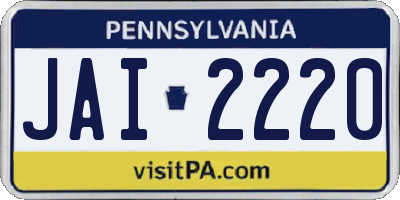 PA license plate JAI2220