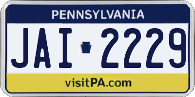 PA license plate JAI2229