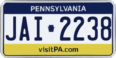 PA license plate JAI2238