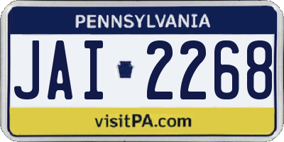 PA license plate JAI2268
