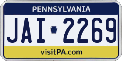 PA license plate JAI2269