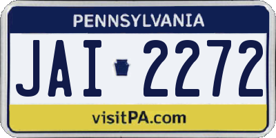 PA license plate JAI2272