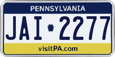 PA license plate JAI2277