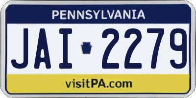 PA license plate JAI2279