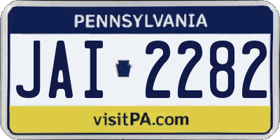 PA license plate JAI2282