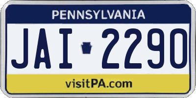 PA license plate JAI2290
