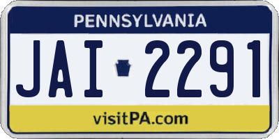 PA license plate JAI2291