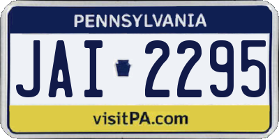 PA license plate JAI2295