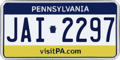 PA license plate JAI2297