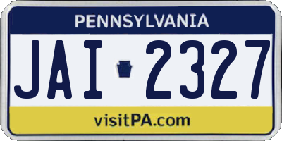 PA license plate JAI2327