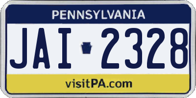 PA license plate JAI2328