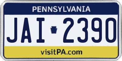 PA license plate JAI2390