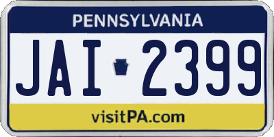 PA license plate JAI2399