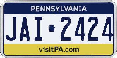 PA license plate JAI2424