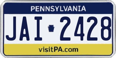 PA license plate JAI2428