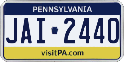 PA license plate JAI2440