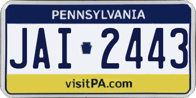 PA license plate JAI2443