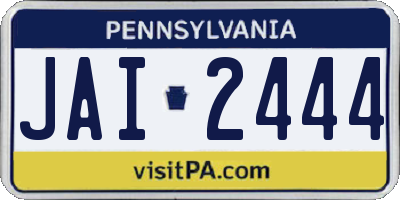 PA license plate JAI2444