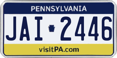 PA license plate JAI2446