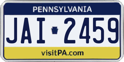 PA license plate JAI2459