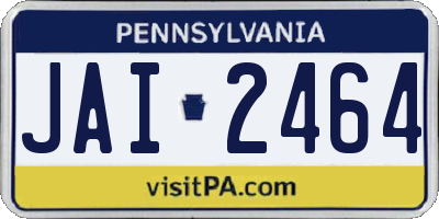 PA license plate JAI2464