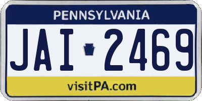 PA license plate JAI2469