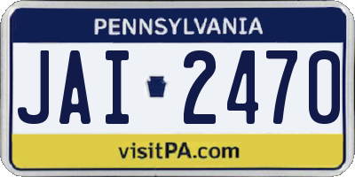 PA license plate JAI2470