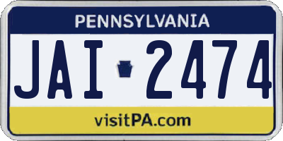 PA license plate JAI2474