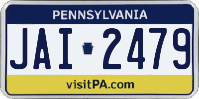 PA license plate JAI2479