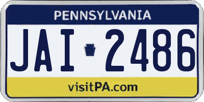 PA license plate JAI2486