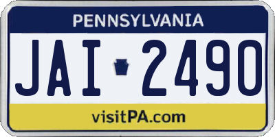 PA license plate JAI2490
