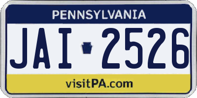 PA license plate JAI2526