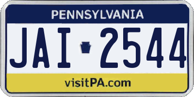 PA license plate JAI2544