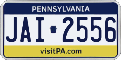 PA license plate JAI2556