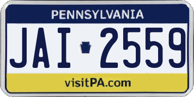 PA license plate JAI2559