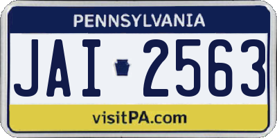 PA license plate JAI2563