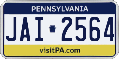 PA license plate JAI2564