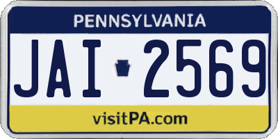 PA license plate JAI2569