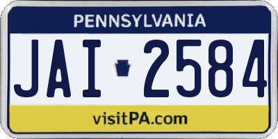 PA license plate JAI2584