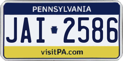 PA license plate JAI2586