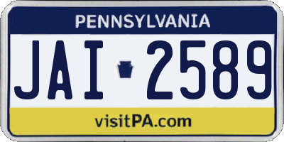 PA license plate JAI2589