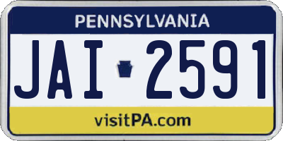 PA license plate JAI2591