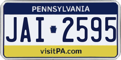 PA license plate JAI2595
