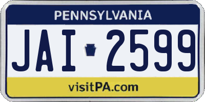 PA license plate JAI2599