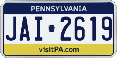 PA license plate JAI2619