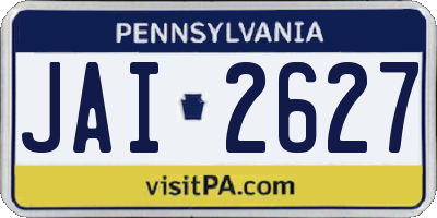 PA license plate JAI2627